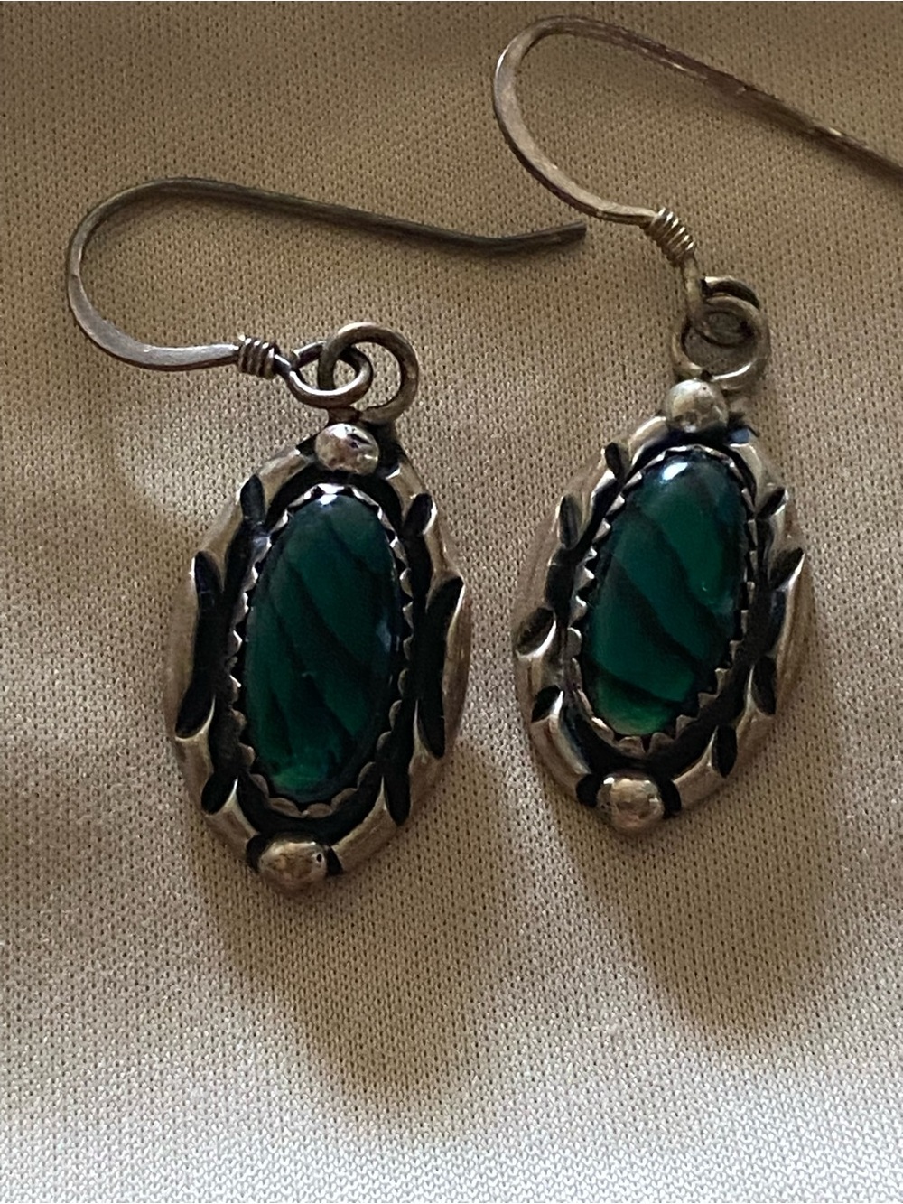 Vintage artisan sterling silver earrings signed